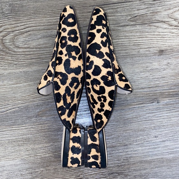 NWOB Cole Haan Piper Leopard Print Calf Hair Mules - Picture 2 of 4